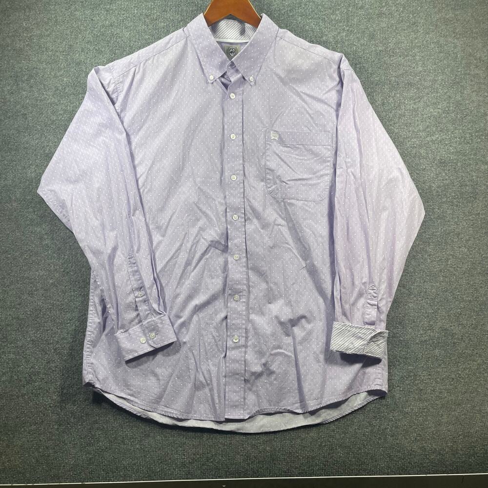 Cinch Button Down Western Shirt Men's Large Purple Geometric Flip Cuff Cowboy